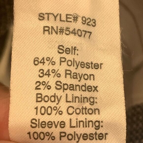 Cabi Women's Plaid Notch Lapel Single Breasted Blazer Jacket Black Tan Size 6 - Picture 8 of 10